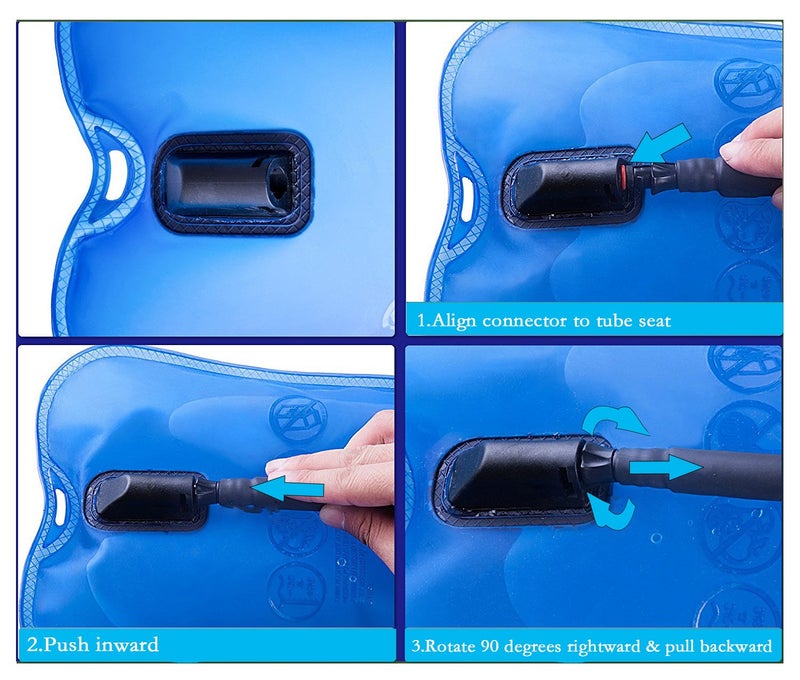 WACOOL 3L 3Liter 100oz BPA Free EVA Hydration Pack Bladder, Leak-Proof Water Reservoir (Blue(Double Opening)) - Image 5